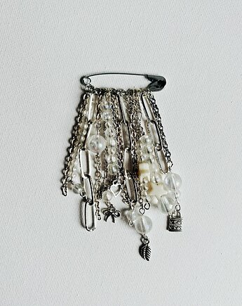 Broszka handmade na agrafce PEARLS Agrafka.Studio, Agrafka studio