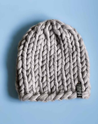 100%  WEŁNA czapka unisex, PANAPUFA