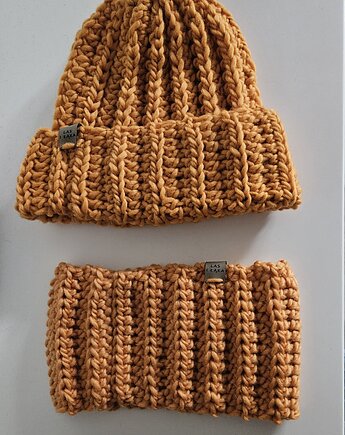 Mandarynkowy Komplet wełniany, Las i Łąka