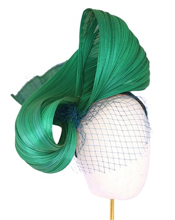 Szmaragdowa Fala fascynator designer form, Expose Akcesoria