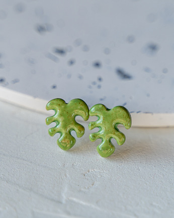 Kolczyki porcelanowe MONSTERA