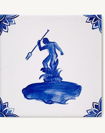 Neptun gdański na kafelku, AZUL kafelki