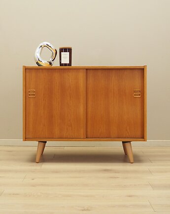 Szafka jesionowa, duński design, lata 70, produkcja: Dania, Przetwory design