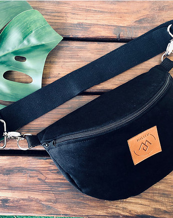 Nerka / torebka z weluru Mili Belt Bag M - czarna, Militu