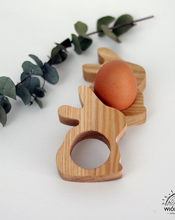Drewniana podstawka pod jajko - ZAJĄCZEK, Ryczka