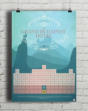 Plakat The Grand Budapest Hotel, minimalmill