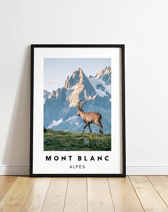 PLAKAT travel poster Mont Blanc zdjęcie personalizacja góra, black dot studio