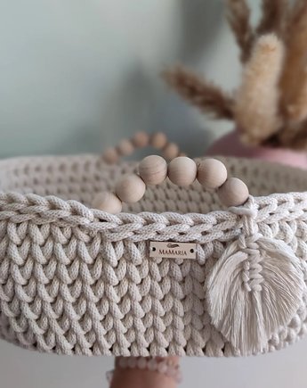 Kosz Mojżesza boho dla lalek organizer na pieluszki  pojemnik na zabawki 20X30, MaMaria