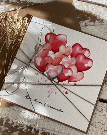 Wyjątkowa kartka na walentynki - walentynka z sercem dla córki, sorte