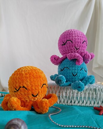 Ośmiornica pluszowa, Maskotka ośmiorniczka, Prezent dla dziecka, EcoToysByNastya