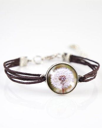 Bransoletka - Dmuchawiec - brązowa, sznurki, yenoo