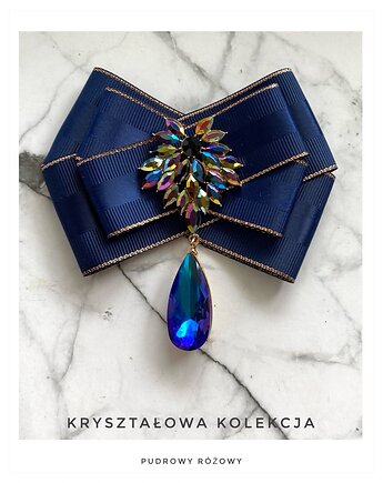Kryształowa Kolekcja   Brosza z kryształami, Pudrowy Różowy
