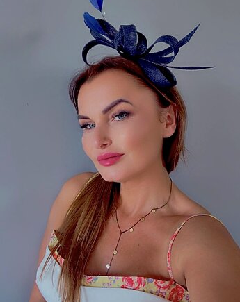 Fascynator ślubny  YATI GRANAT /inne kolory, MONIKA SAXTON LUXURIOUS MILLINERY