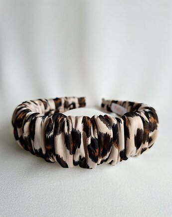 Opaska marszczona Sophie w panterkowy wzór, Volie Line