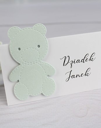 Winietka Chrzest Miś Chłopiec 10 szt, Say I Do Zaproszenia