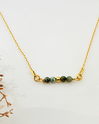 Naszyjnik z turkusem , choker turkus koraliki, Anemon Atelier