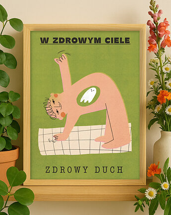 Plakat W zdrowym ciele zdrowy duch, MUKI design