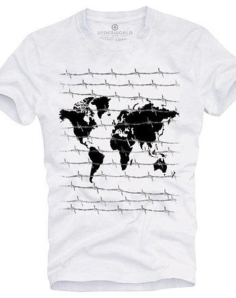 T-shirt męski UNDERWORLD World biały, UNDERWORLD