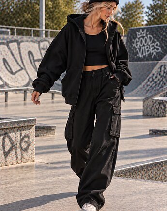 Bluza Hoodie Zip - Black, SOREXWEAR