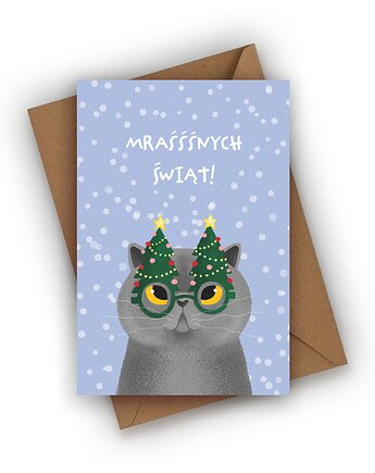 Kartka świąteczna- Mraśśśnych Świąt, Czarna Owca Karteczki