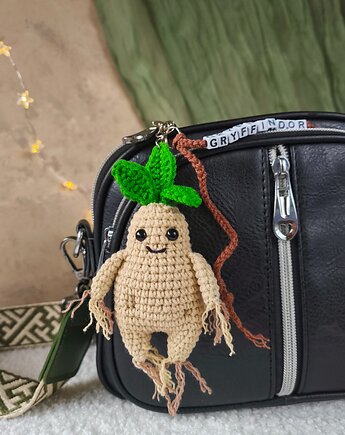 Brelok Mandragora, Zawieszka do torebki, Brelok dla fanów Harry'ego Pottera, EcoToysByNastya