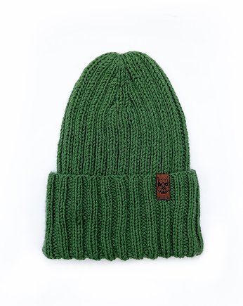 Klasyczna zielona czapka merino Grass, Holy Alpaca Knit