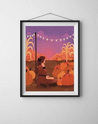 Plakat Pumpkin Field, Maya Design
