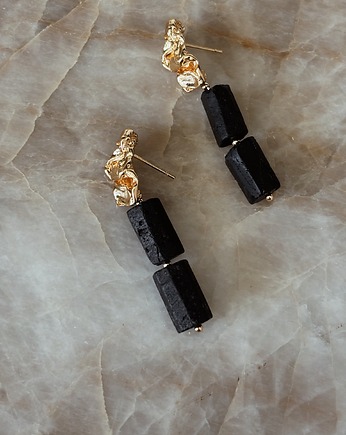 Kolczyki pozłacane z Turmalinem, Chmolowska Jewellery