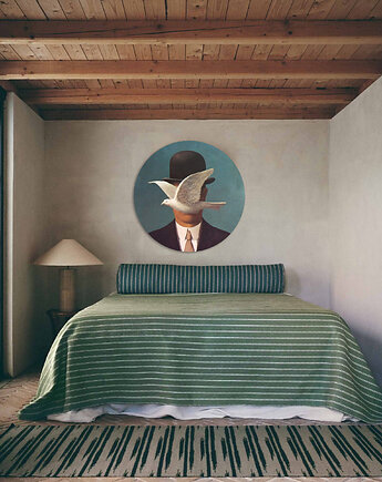 Mężczyzna w meloniku - Rene Magritte - obraz koło, Dekoracje PATKA Patrycja Kita