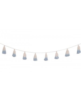 Girlanda Pom Pom Tie-Dye Soft Blue Lorena Canals, Lorena Canals