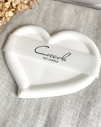 Podstawka/ taca dekoracyjna z gipsu w kształcie serca 200x150mm, Coccola JEWELLERY