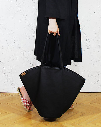 Shelly bag czarna torba codzienna na zamek vegan, hairoo