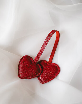 Zawieszka sercaa - skórzana zawieszka do torebki - kolory, NASHE