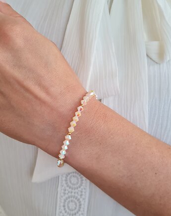 Kryształki Swarovski bransoletka biała, Laoni