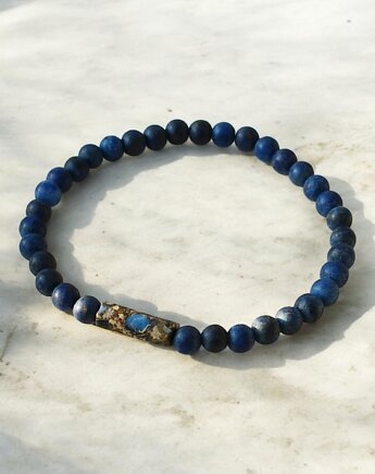 Lapis lazuli i Jaspis abstrakcja Bransoletka, galeria nuit
