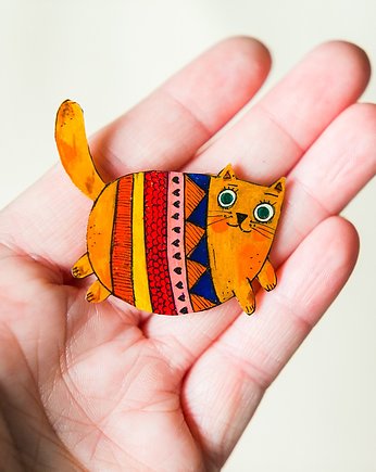 Żółty kot w swetrze, Pintura