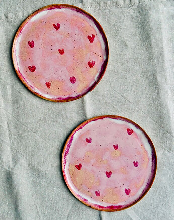 Talerz deserowy HEARTS, JD loves CERAMICS