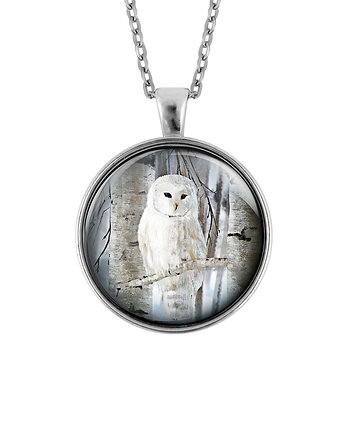 Medalion - Biała sowa - duży, yenoo