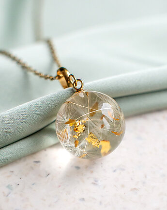 Wisiorek z rzęsek dmuchawca, nature gift