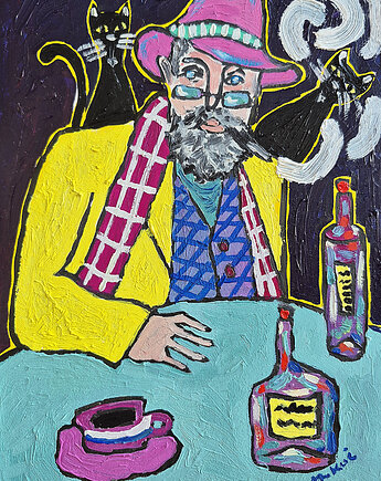 Obraz  fowizm elegancja w chaosie, alice oil on canvas