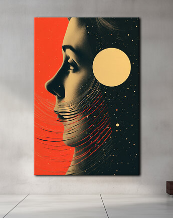 Pył księżycowy - Obraz na płótnie - Druk, Blejtrama - Kolaż, Surrealizm #5, Black Sapphire Art