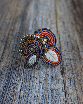 Jesienny pierścionek soutache, Mró Soutache
