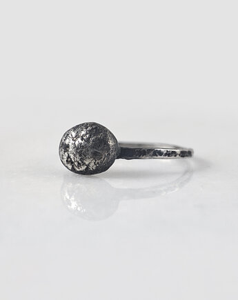 Pierścionek Kamyk - rozm. 16 - srebrny - unikat, Caltha