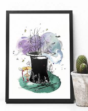 Magiczny las - plakat A3/B2, Justyna Mioduszewska