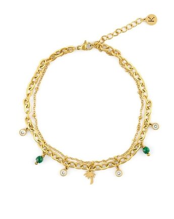 Podwójna bransoletka na nogę z palemką, Kulka Bransoletki