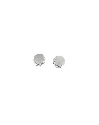 Kolczyki srebrne LABEL MINI  / silver earrings, Filimoniuk