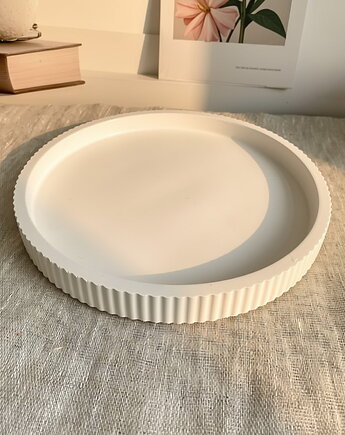 Podstawka/ taca do świec dekoracyjna z gipsu średnica 210mm, Coccola JEWELLERY