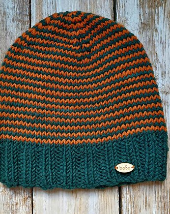 Czapka RETRO orange, boSo handmade
