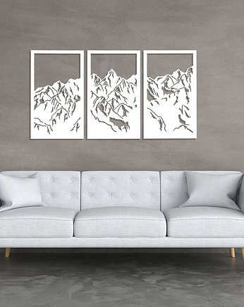 DEKORACYJNY PANEL AŻUROWY, GÓRY, DEKORACJA ŚCIENNA 3D, ORNAMENT, 80 x 150 cm,, ORNAMENTI