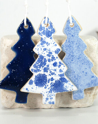 Ceramiczne choinki - komplet ozdób choinkowy, 10FingersArt